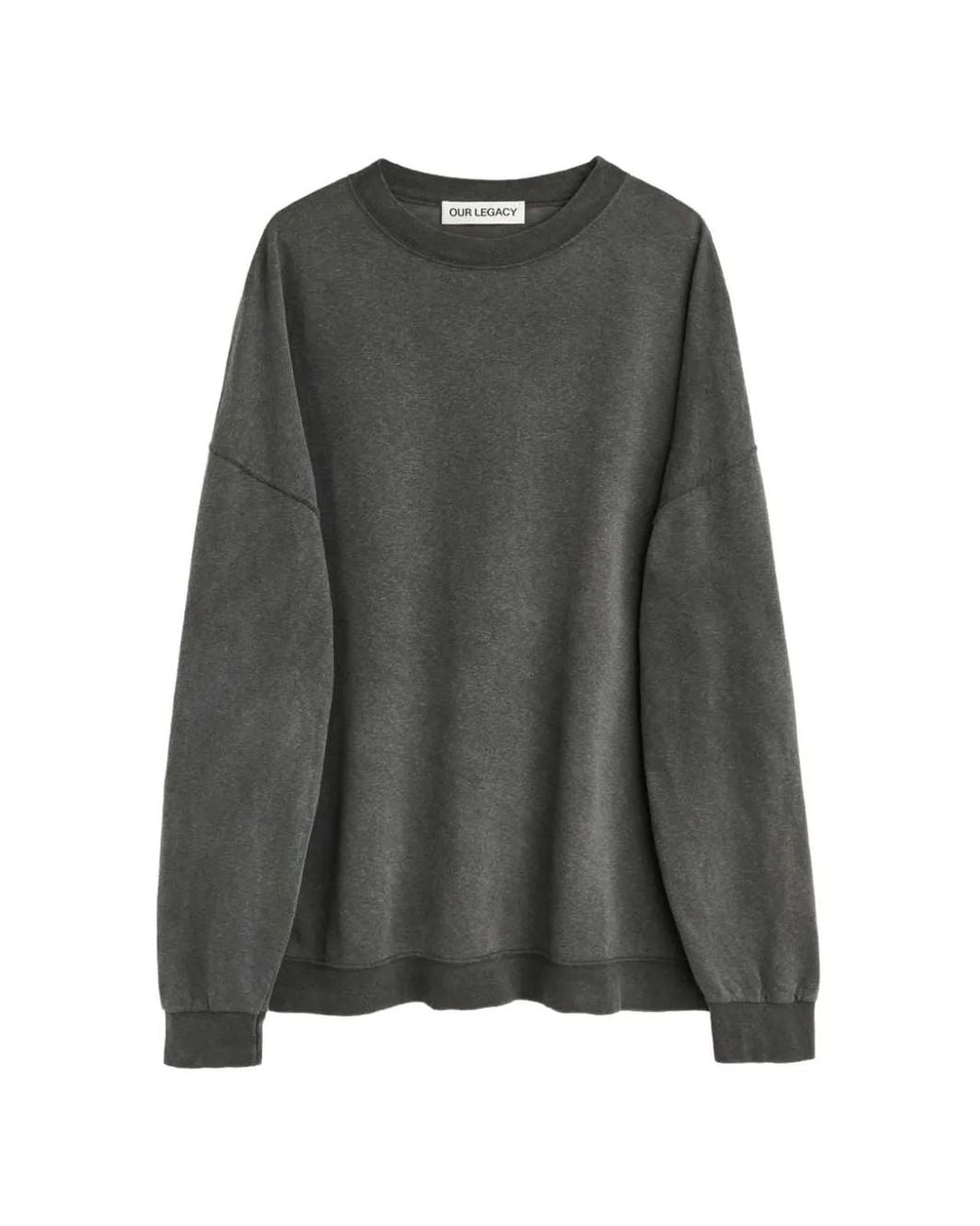 Our Legacy Gray Crew-Neck Dropped-Shoulder Sweatshirt for men