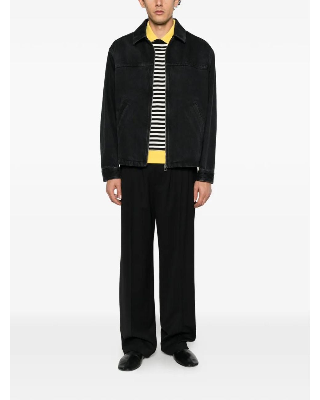 Loewe Black Logo-Patch Denim Jacket for men