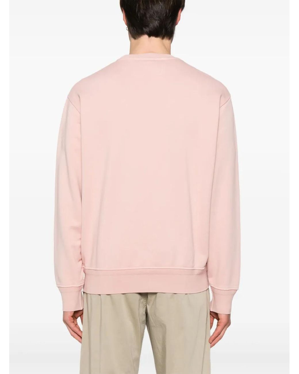 C P Company Pink C.P.Company Logo Embroidered Sweatshirt for men