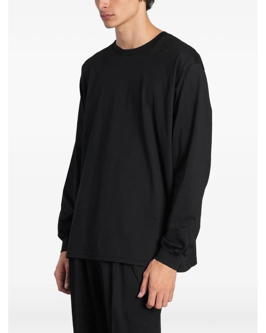 Ssstein Black Crew-Neck Sweater for men