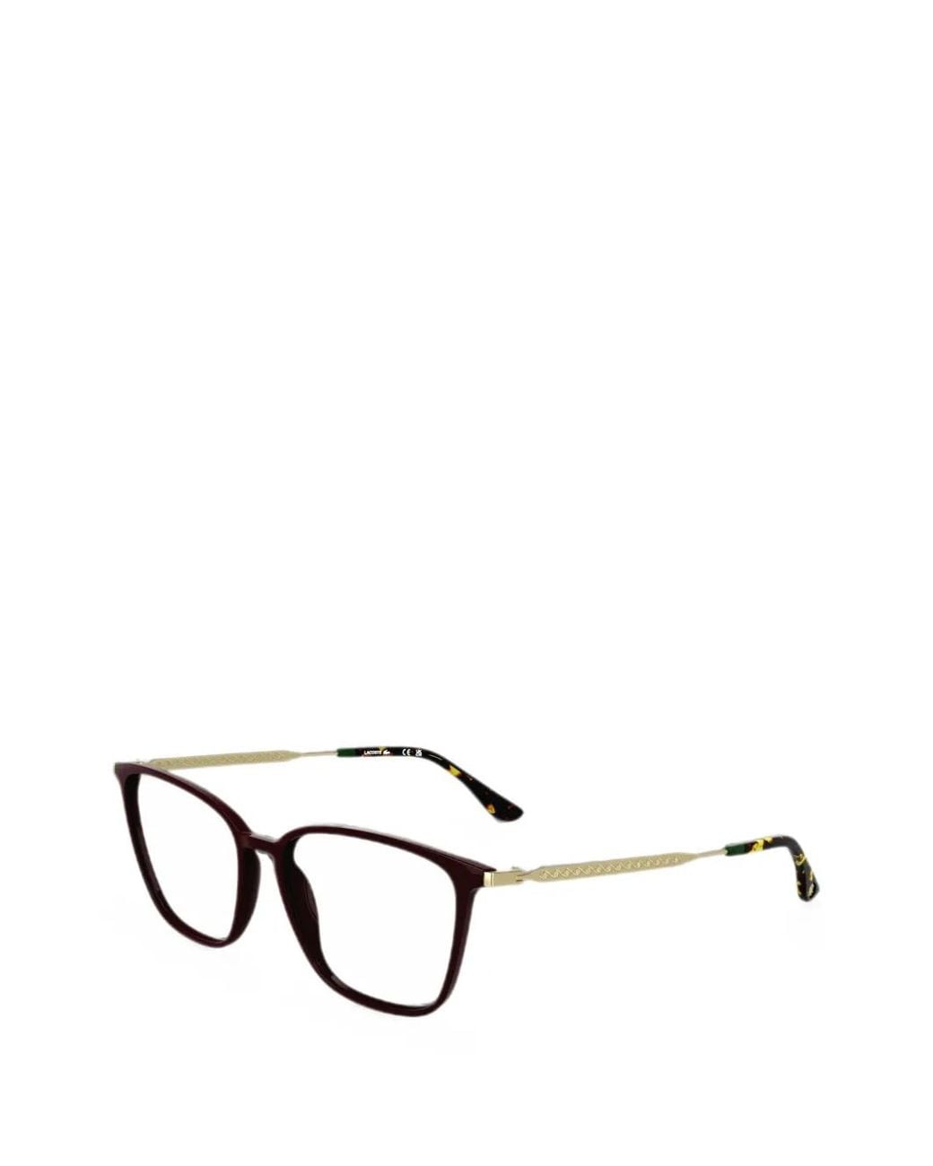 Lacoste Black Geometric-Frame Glasses