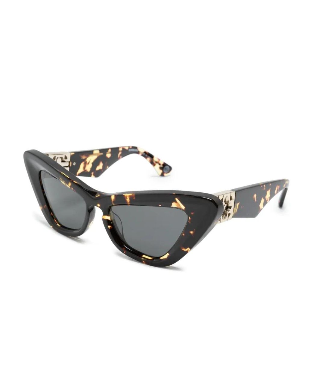 Burberry Gray Tortoiseshell Cat-Eye Sunglasses