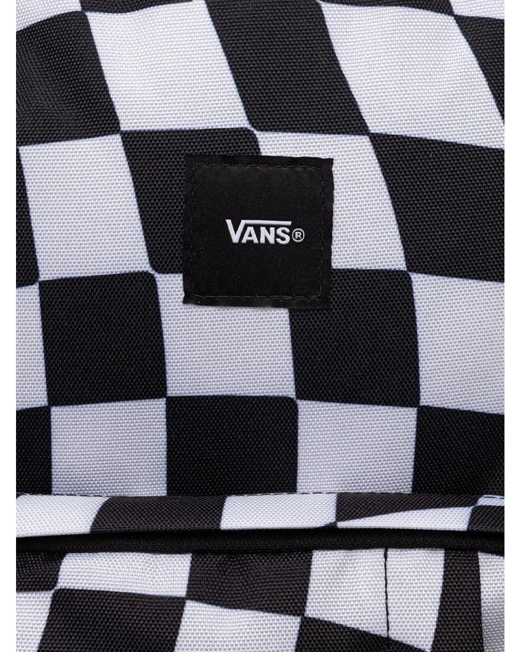Vans Black Checkerboard-Print Backpack