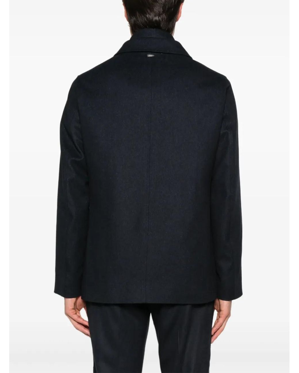 Herno Black Three-Button Zipped Jacket for men