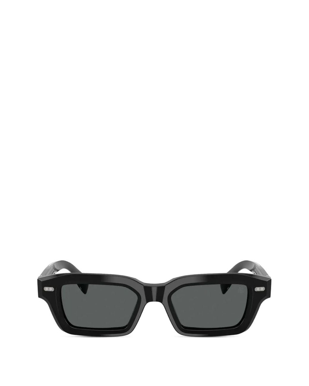 Brunello Cucinelli Black Rectangle-Frame Sunglasses
