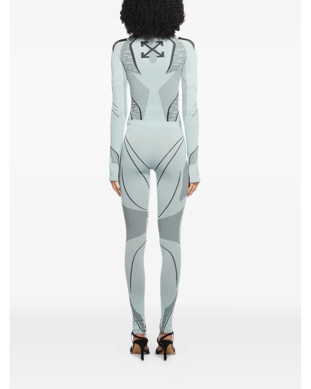 Off-White c/o Virgil Abloh Blue Seamless Race Leggings