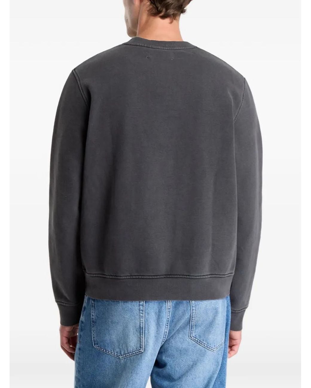Samsøe & Samsøe Gray Samarcus Logo-Print Sweatshirt for men
