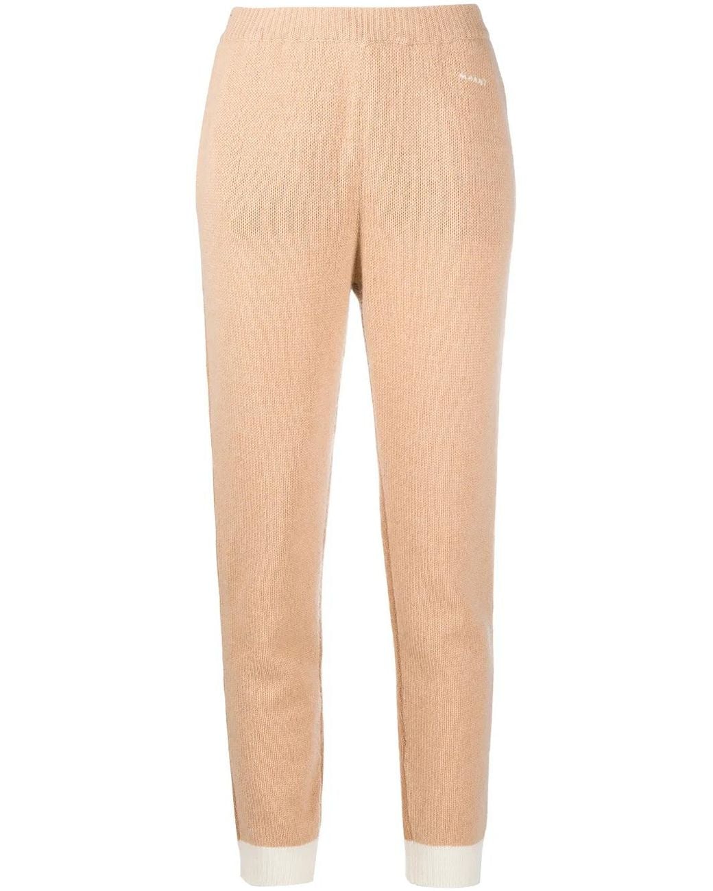 Marni Multicolor Ribbed-knit Cashmere Trousers