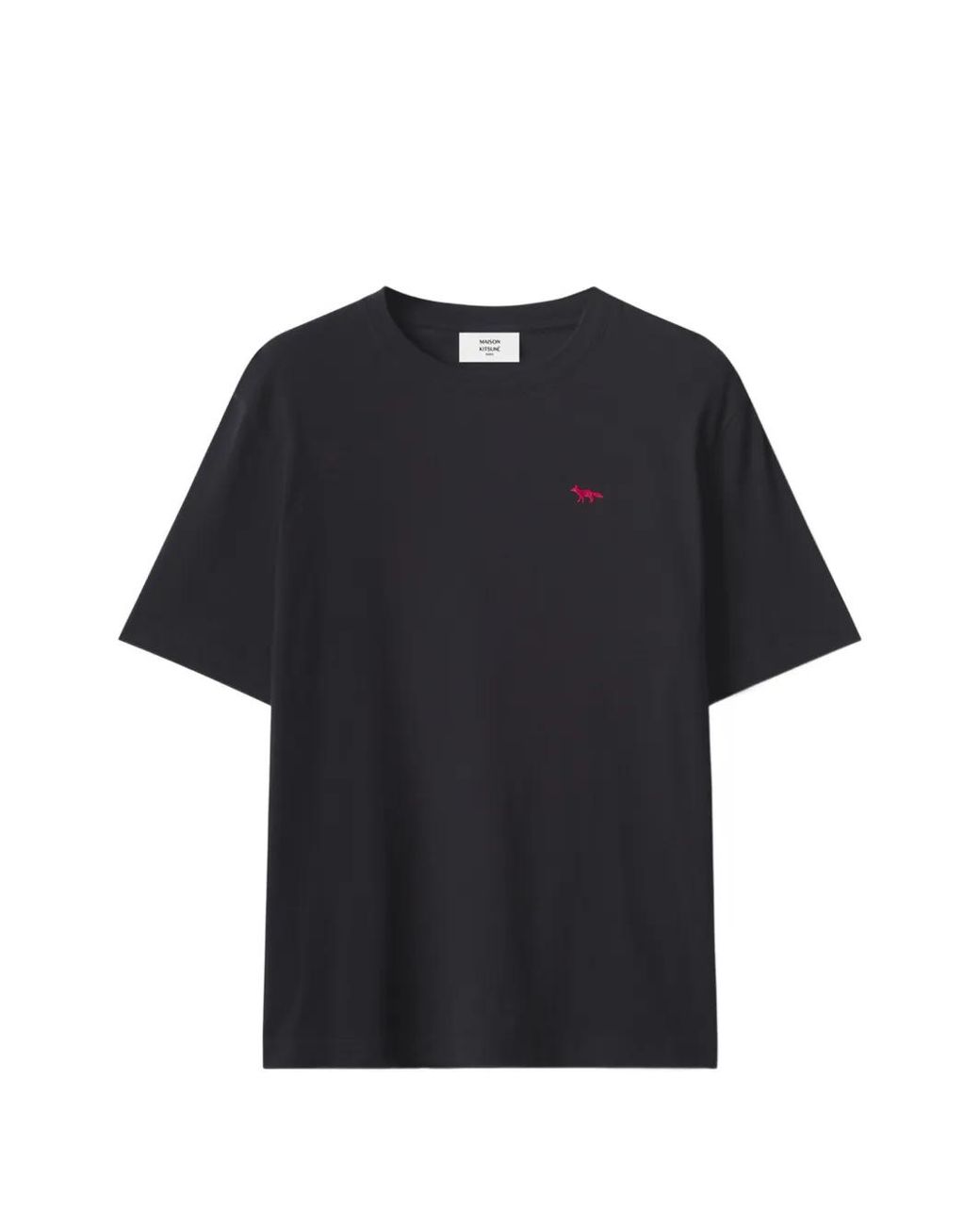 Maison Kitsuné Profile Fox T-Shirt Met Patch in het Blue voor heren