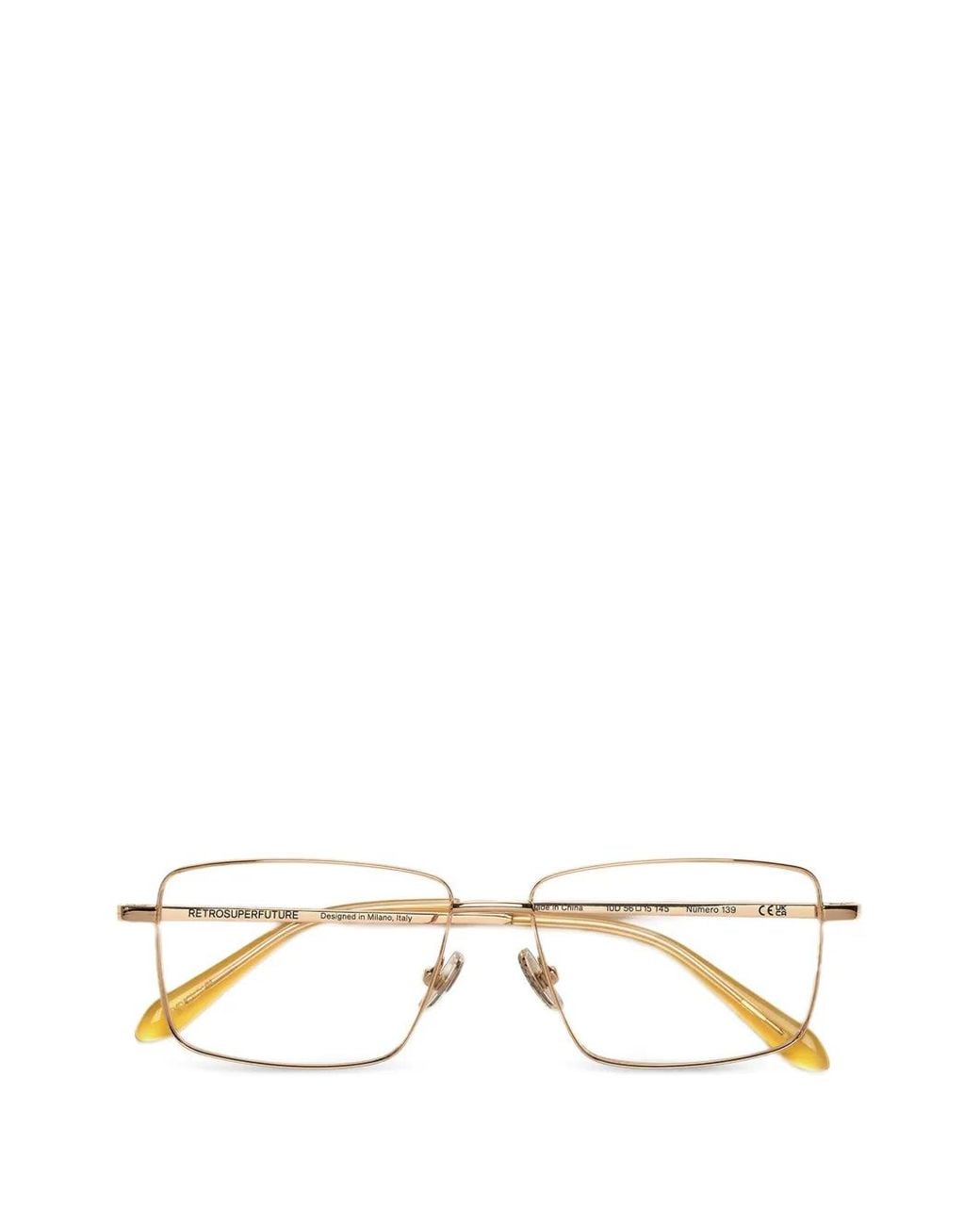 Retrosuperfuture Metallic Eckige Numero 139 Brille