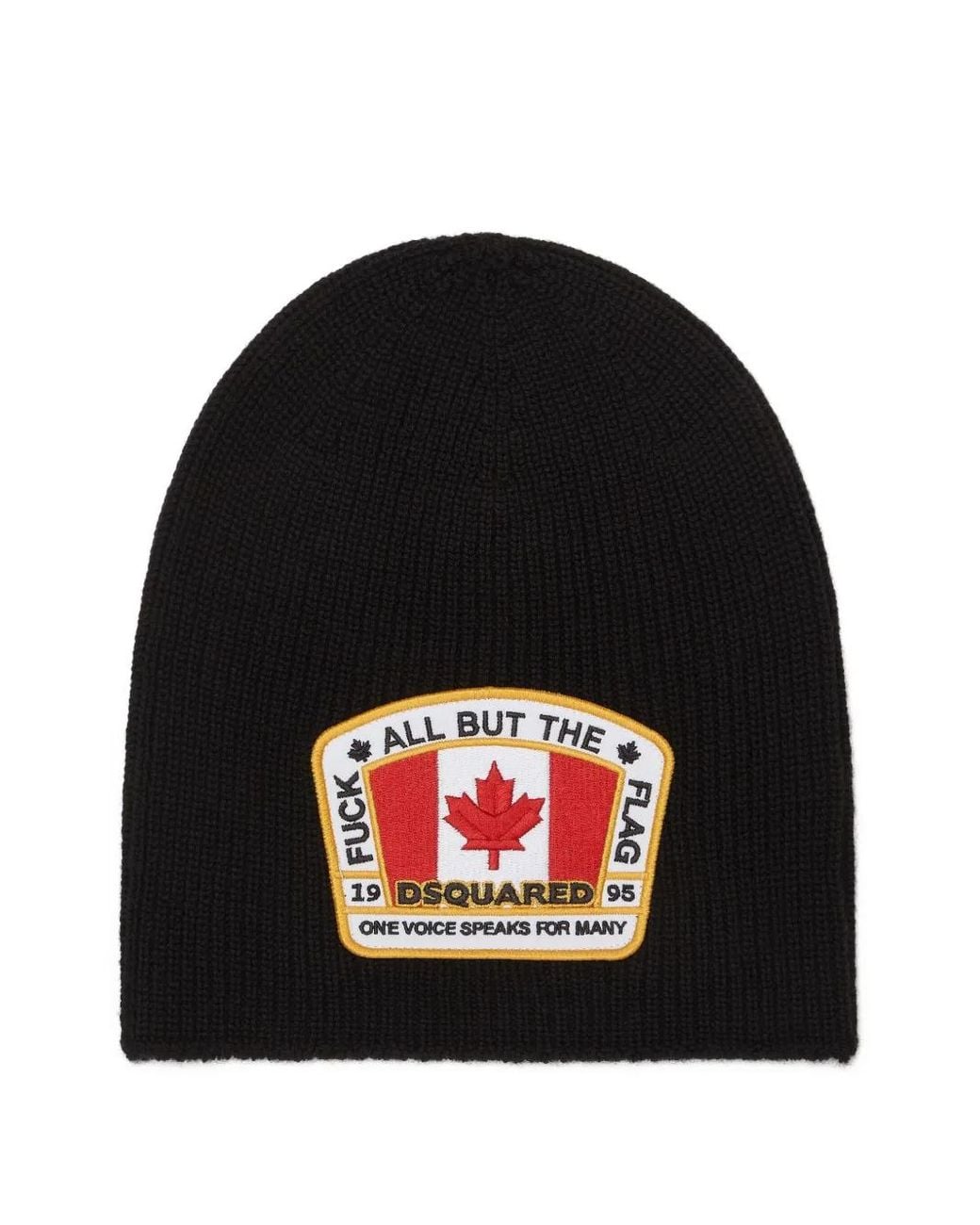 DSquared² Beanie Mit Logo-Patch in Black für Herren