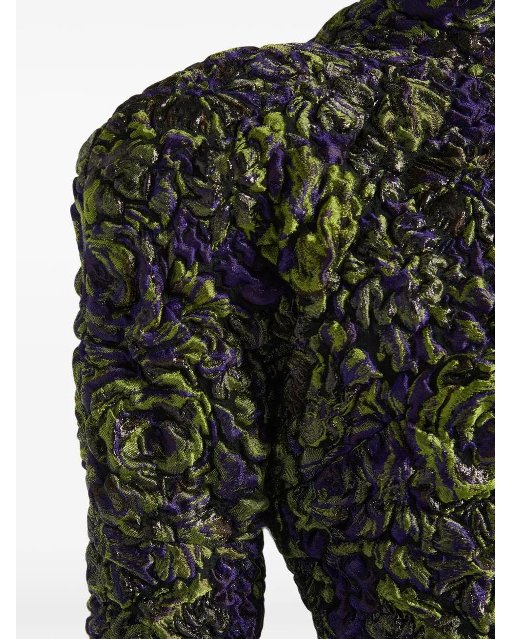 Balmain Black Cloqué Jacquard Dress