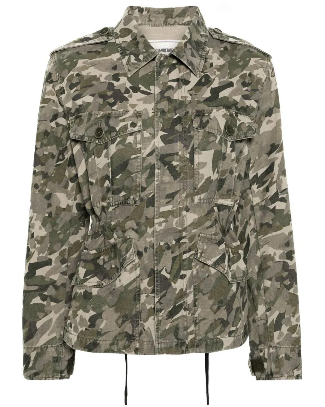 Zadig & Voltaire Green Krisa Camo Cotton Jacket