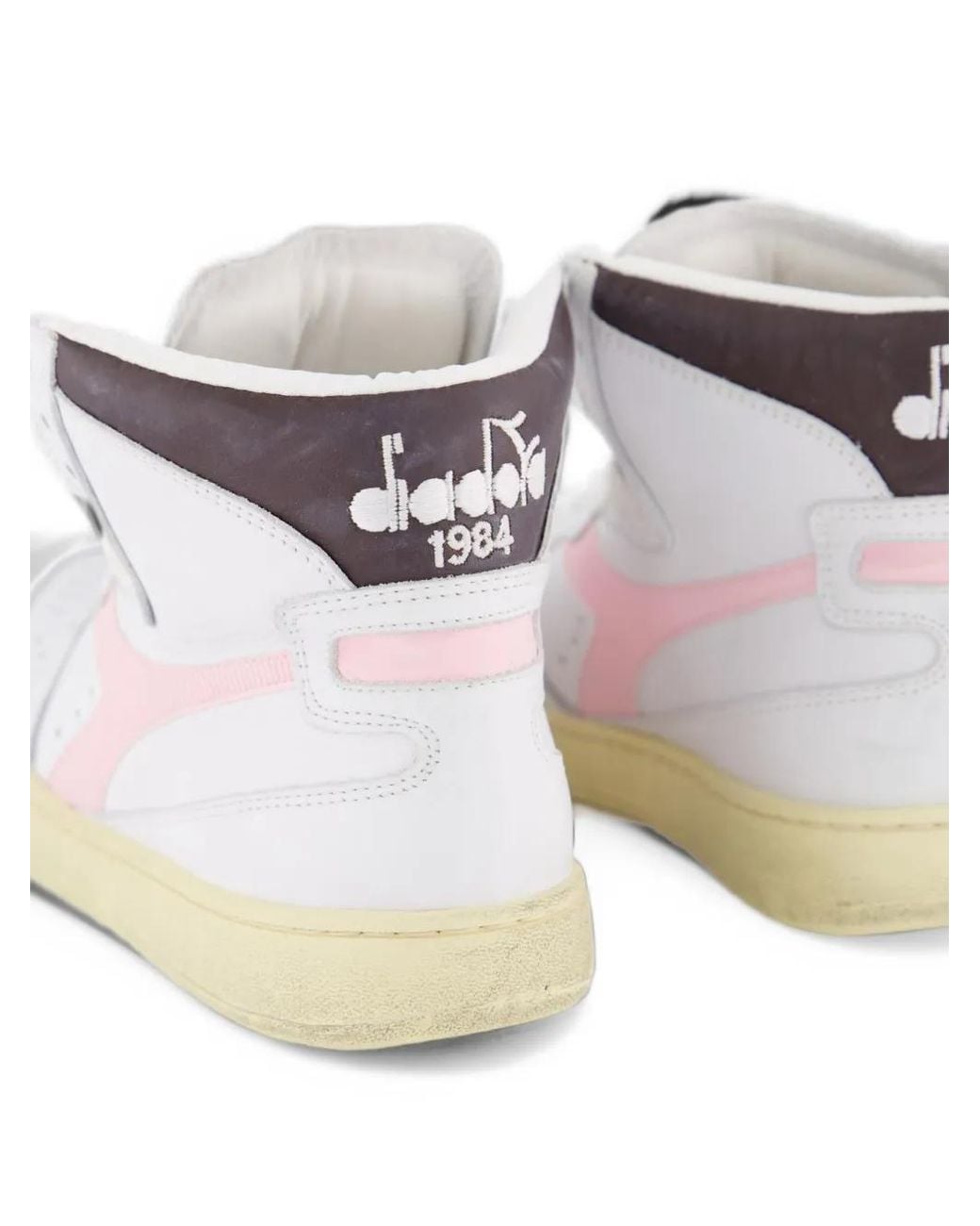 Diadora White Mi Basket High-Top Sneakers
