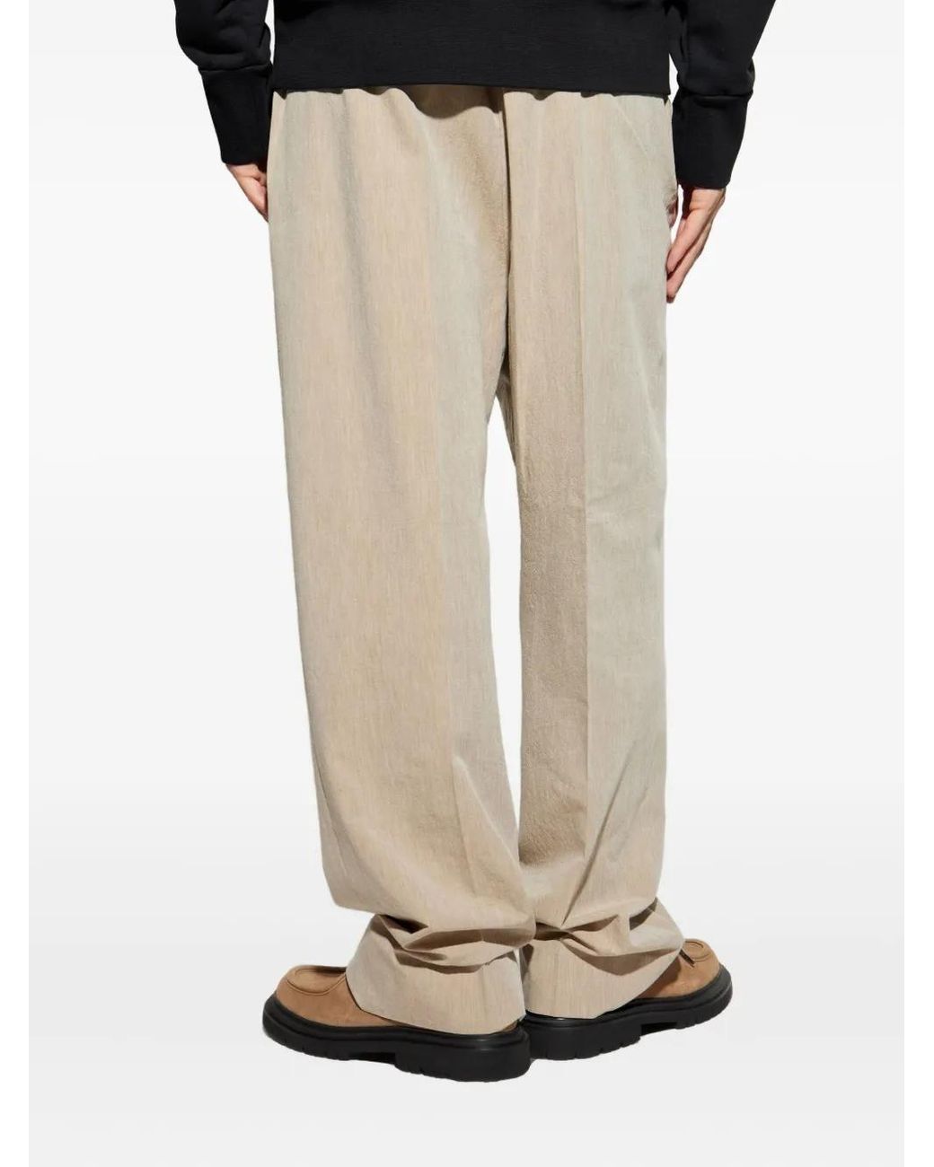 Fear Of God Natural Pleat-Detailed Drawstring Trousers for men