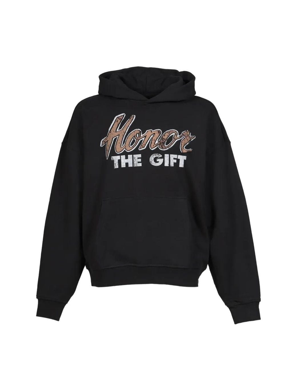 Honor The Gift Black Heart & Pride Graphic-Print Hoodie for men