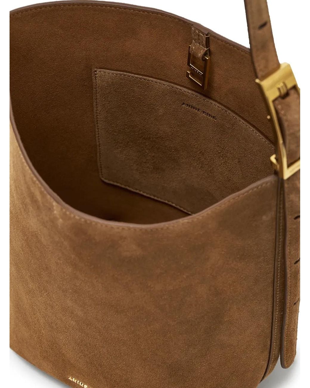 Anine Bing White Elly Medium Bucket Bag