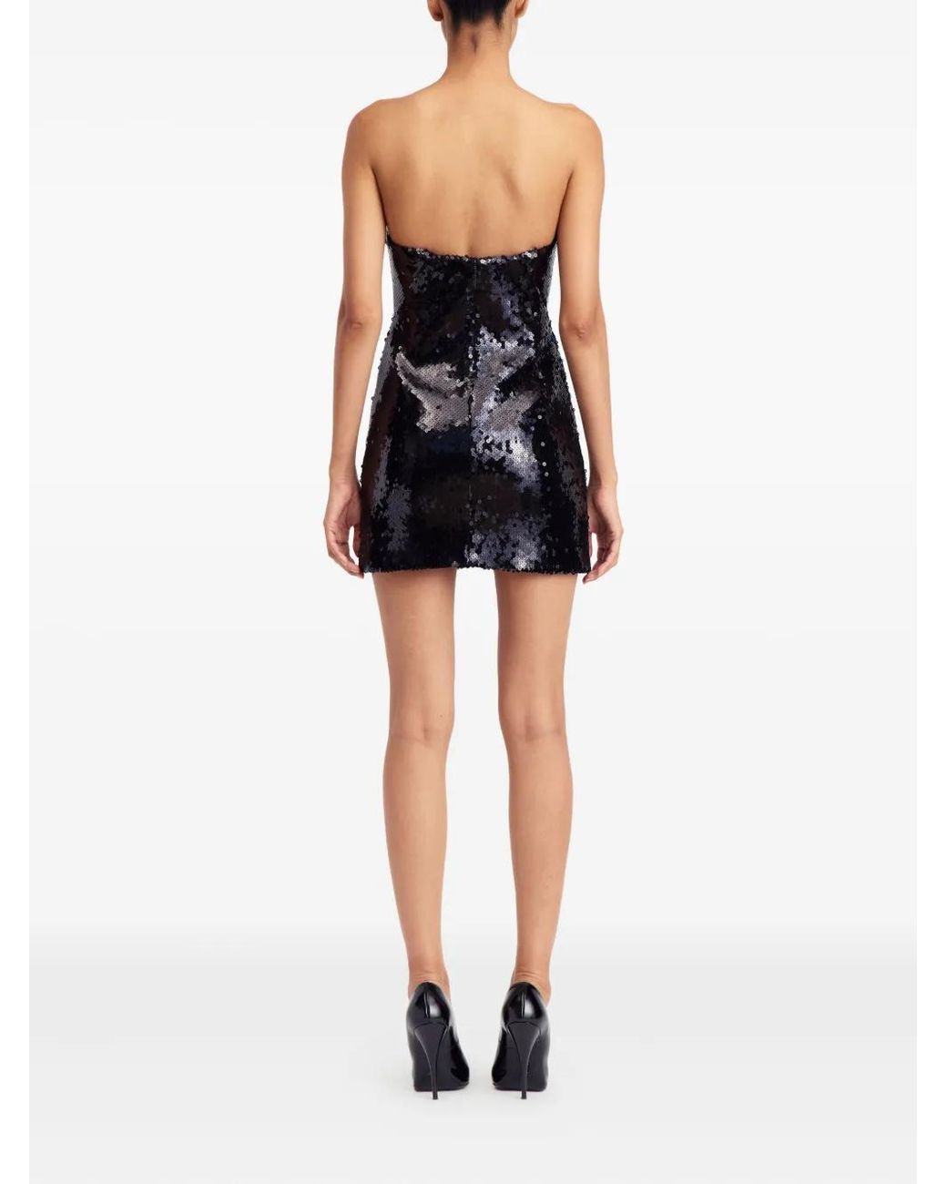 16Arlington Black Stell Sequinned Mini Dress