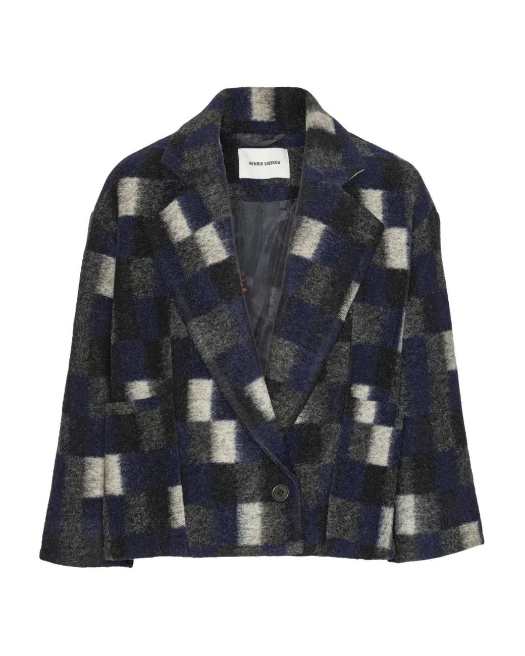 Henrik Vibskov Black Brushed Square-Pattern Jacket