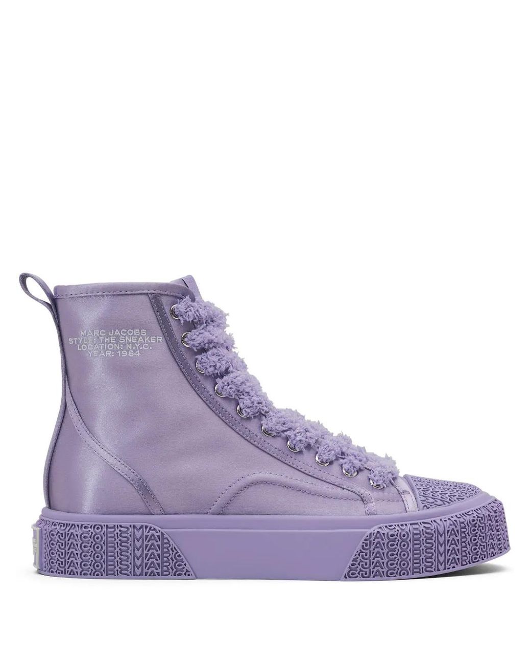 Marc Jacobs Purple The Satin High Top Sneakers