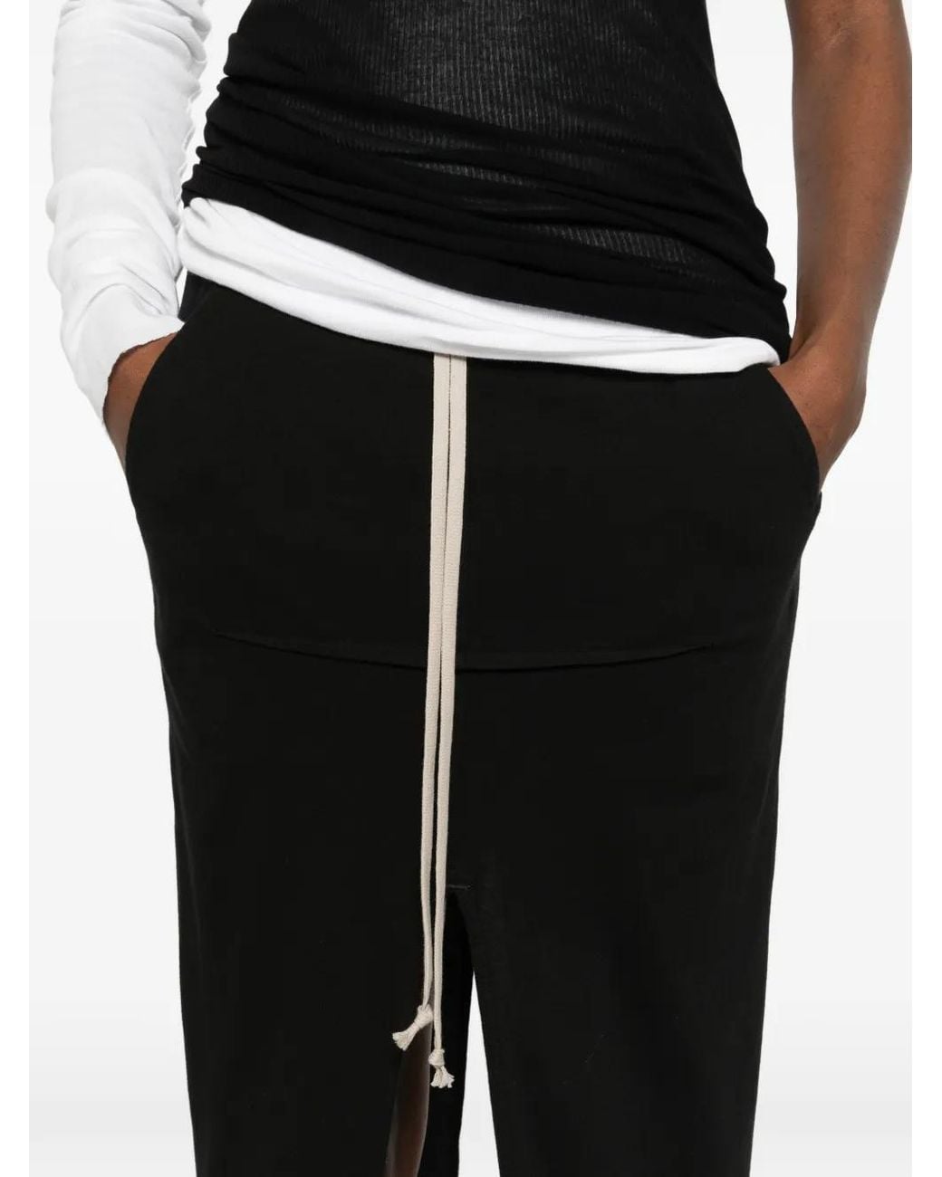 Rick Owens Black Sliced Pillar Maxi Skirt