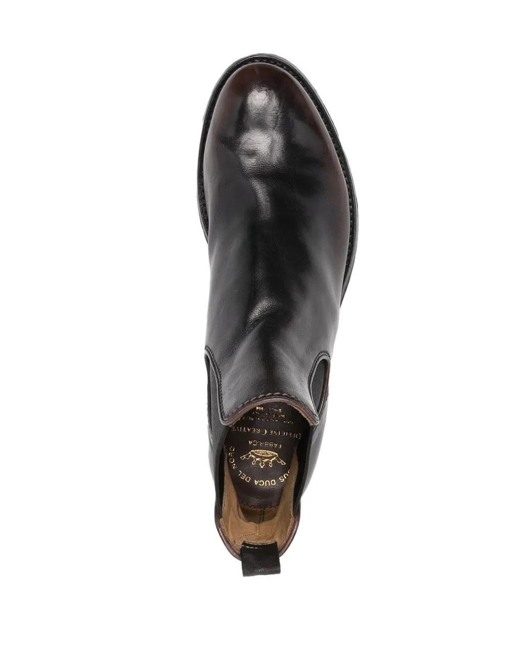 Officine Creative Black Leather Ankle Boots for men