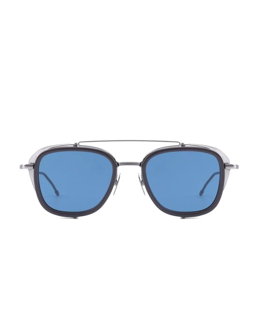 Thom Browne Blue Rectangular-Frame Sunglasses