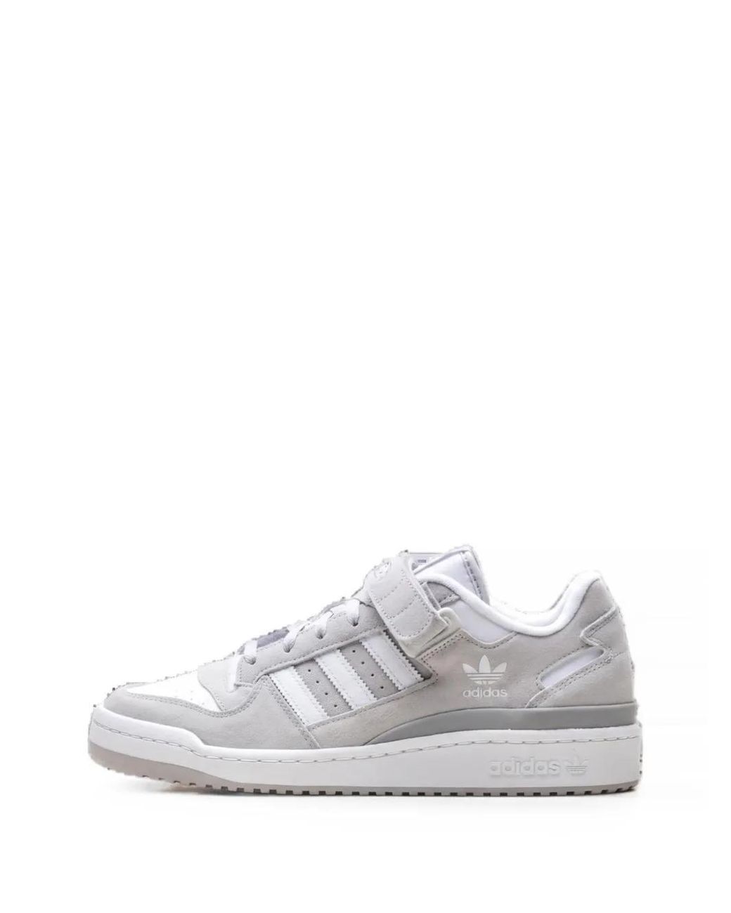 Adidas White Forum '84 Suede-Panel Sneakers
