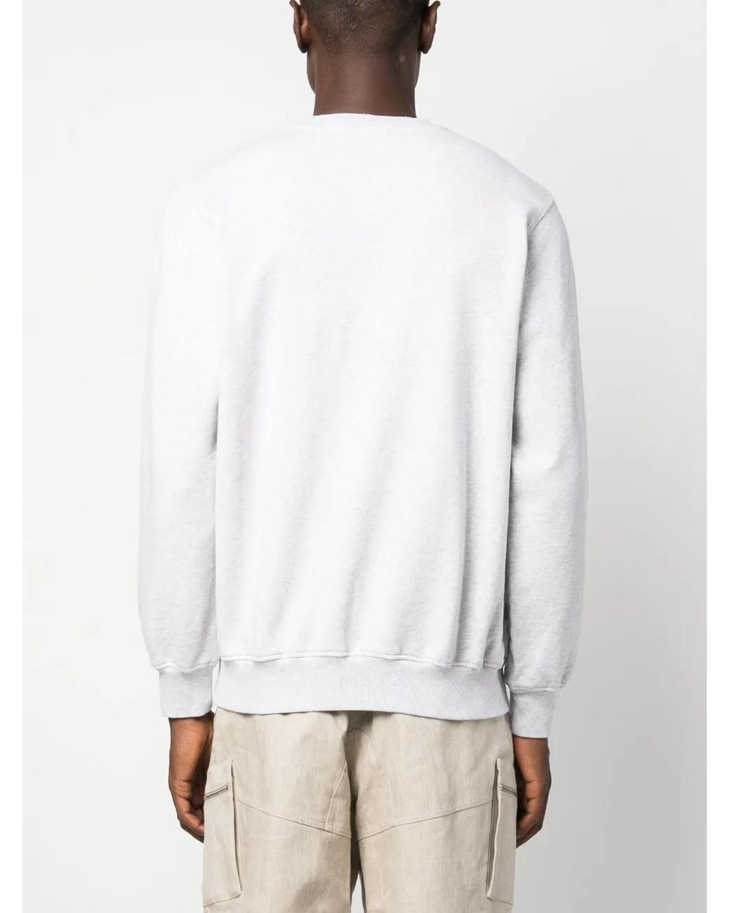 Casablanca White Logo Organic Cotton Sweatshirt for men