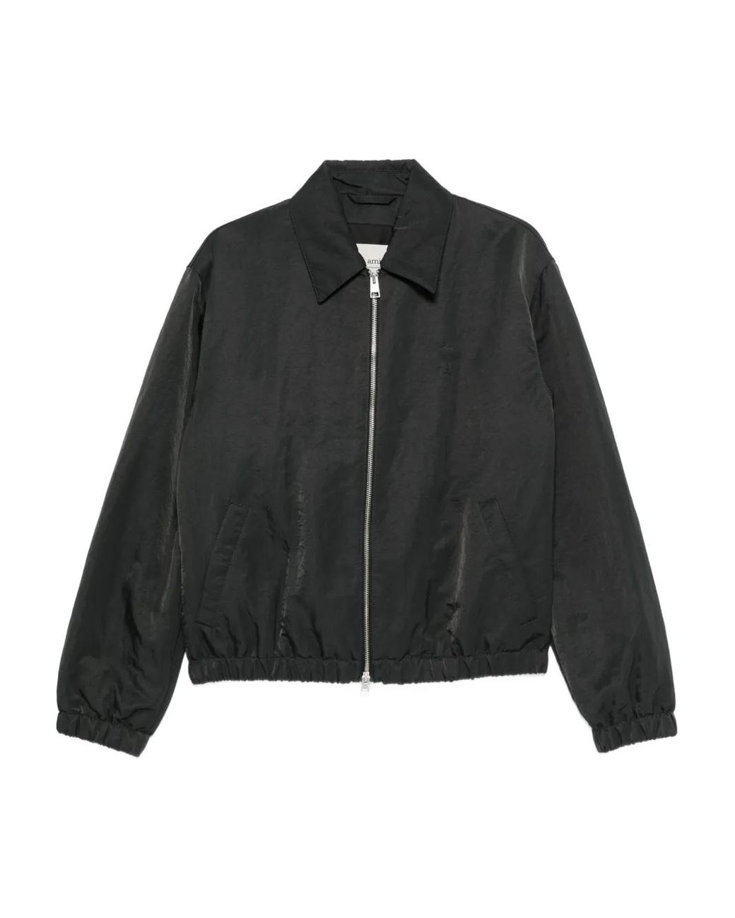 AMI Black Zip-Up Jacket for men
