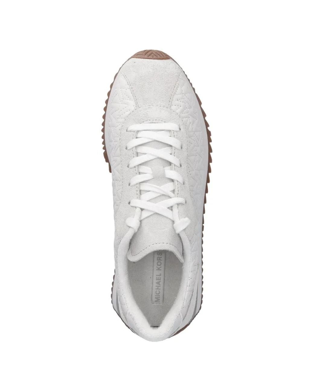 MICHAEL Michael Kors White Rhodes Logo-Pattern Sneakers