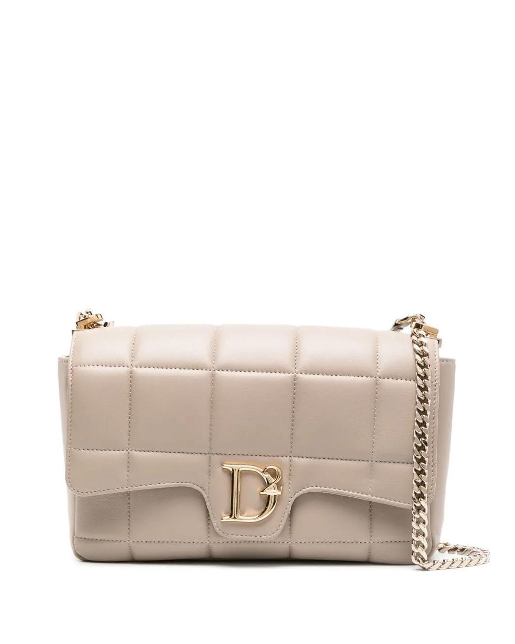 DSquared² Natural D2 Statement Soft Shoulder Bag