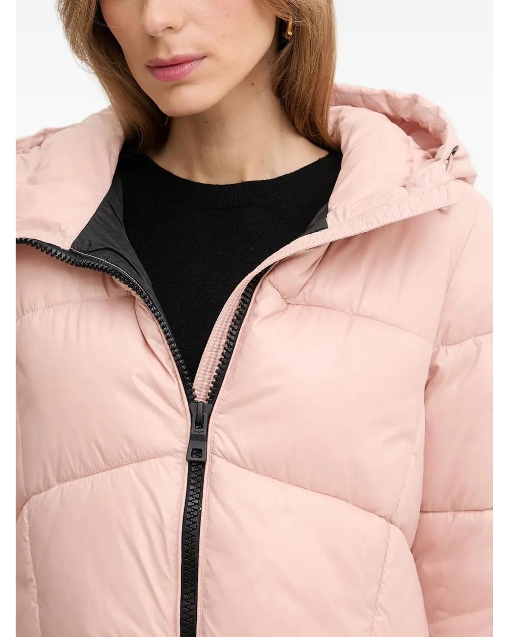 Geox Pink Quilted-Pattern Padded Jacket