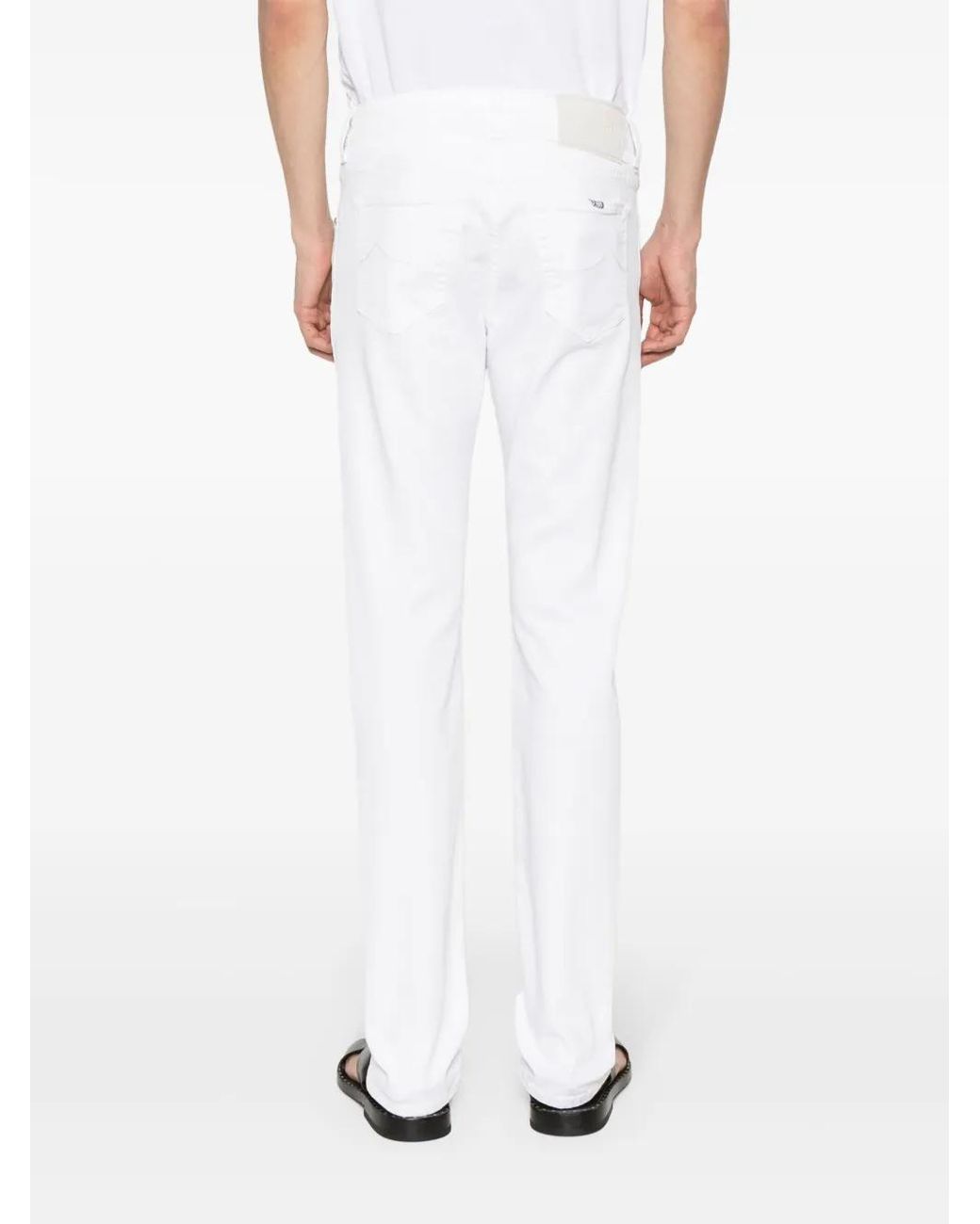 Jacob Cohen White Bard Slim-Fit Jeans for men