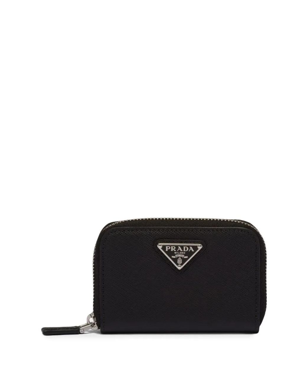 Portamonete Con Placca Logo di Prada in Black da Uomo