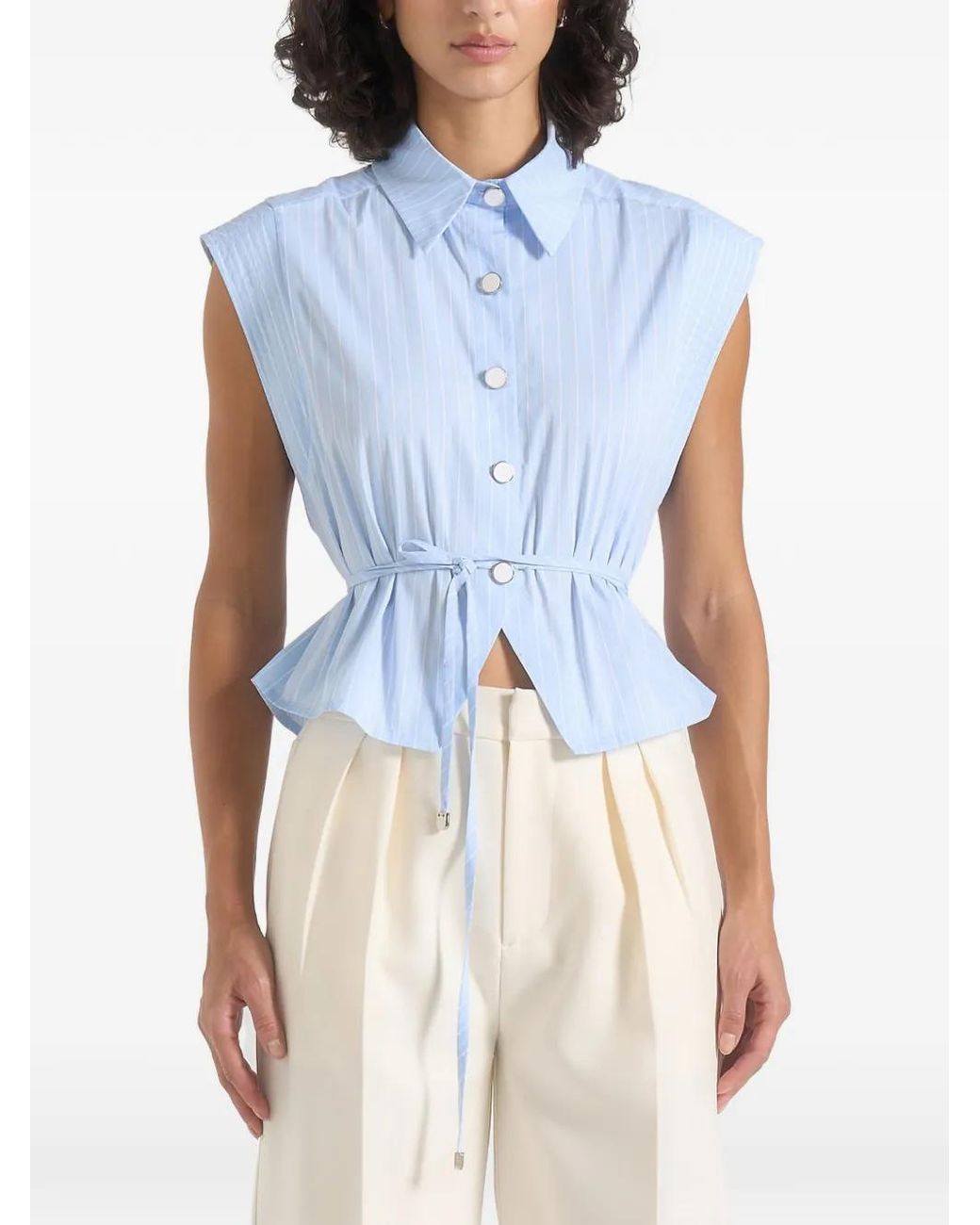 Manière De Voir Blue Chemise Malia À Rayures
