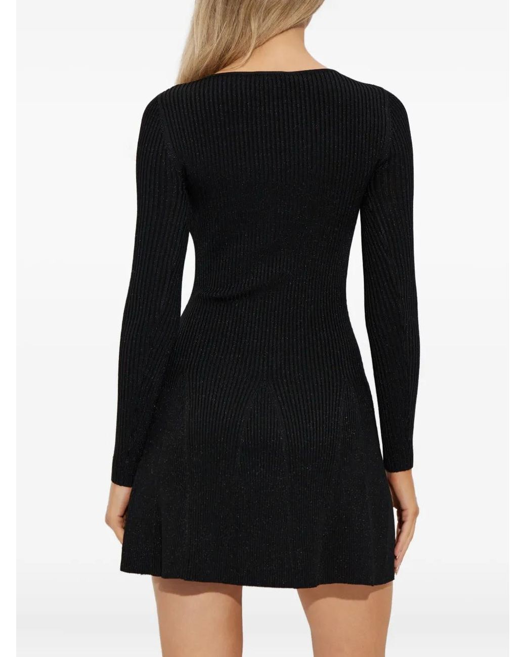 Versace Jeans Couture Black Dress With Lurex Thread