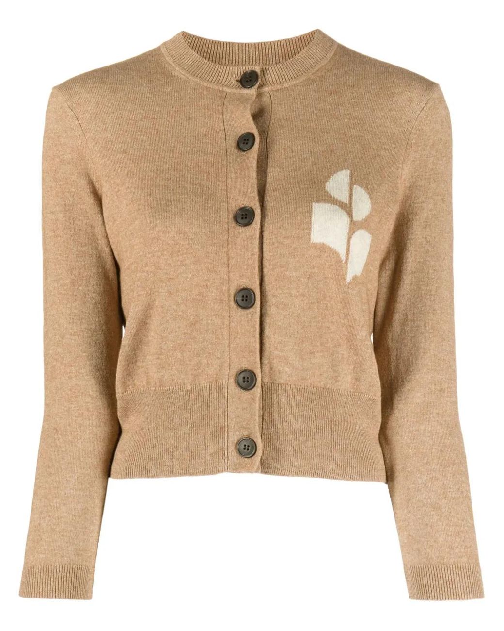 Isabel Marant Natural Newton Cotton And Wool Cardigan