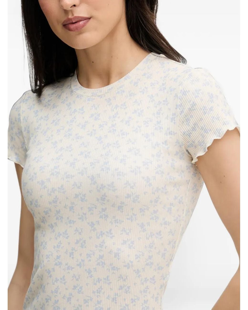 Guess White Floral-Print Pyjamas Set