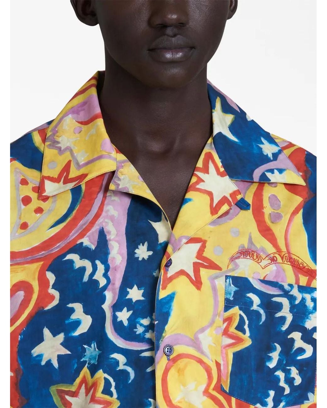 Marni Blue Printed Shirt for men