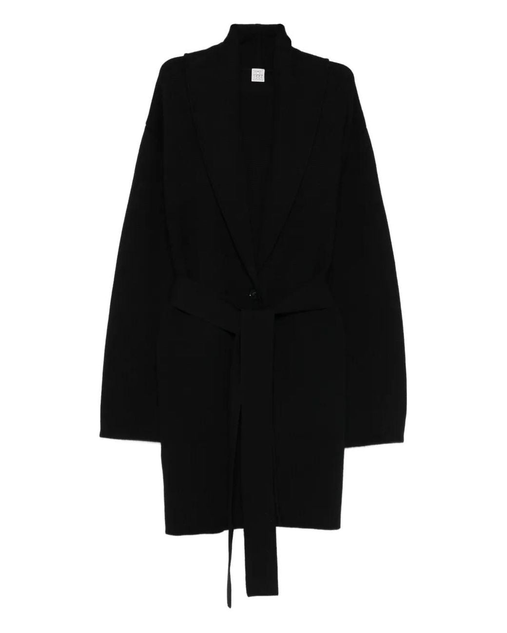 Totême Black Shawl-Lapel Robe