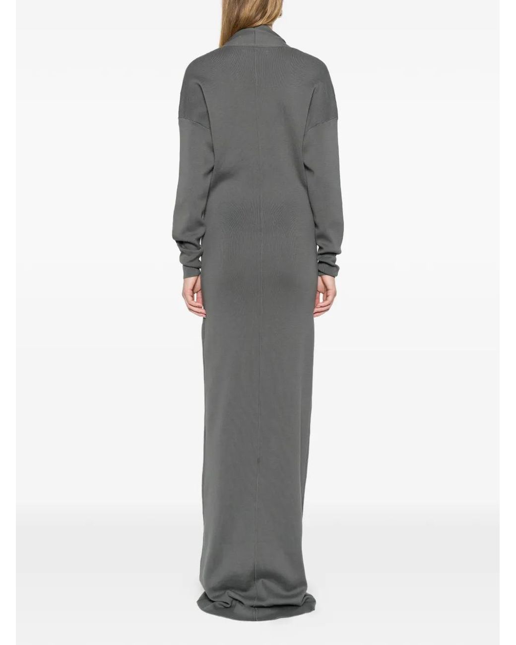 Entire studios Gray Rallel V-Neck Long-Sleeve Maxi Dress