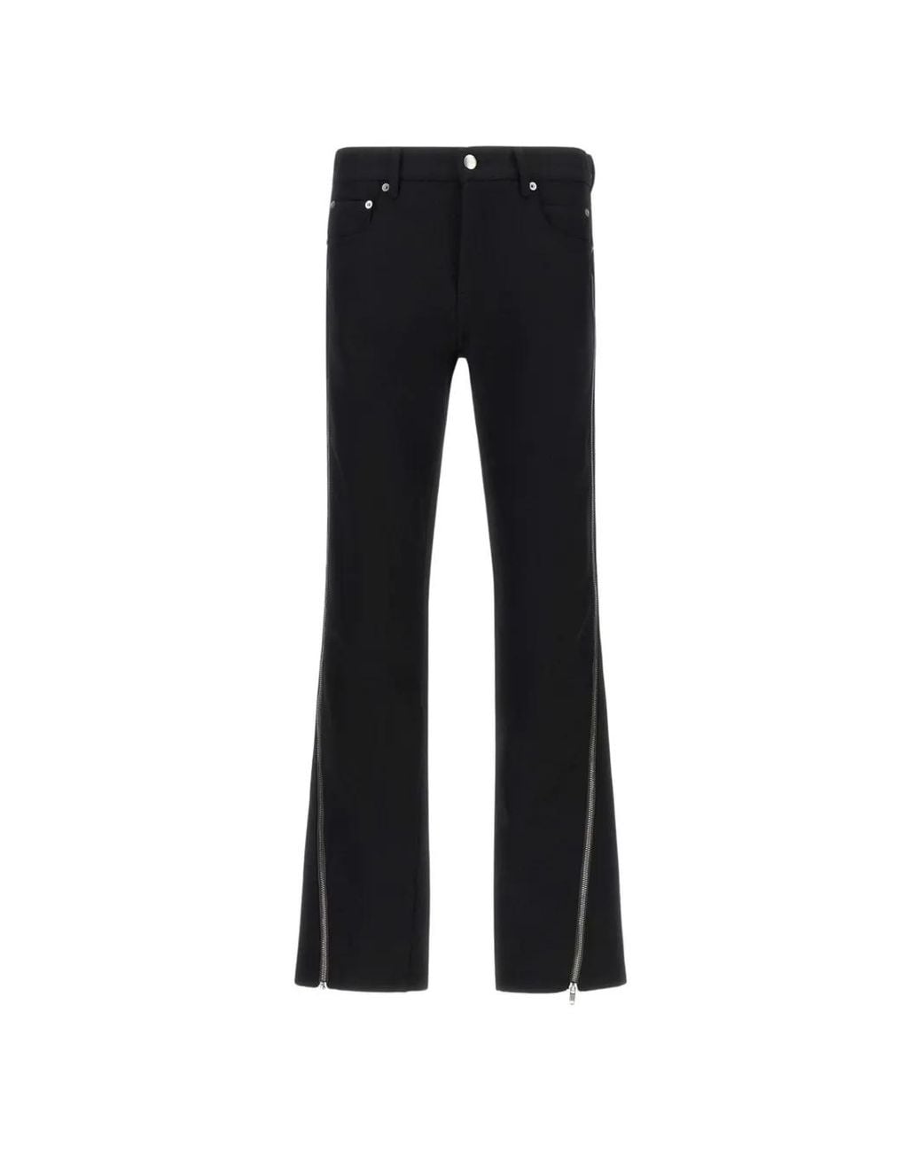 Rick Owens Black Vega Herringbone-Wool Jeans for men