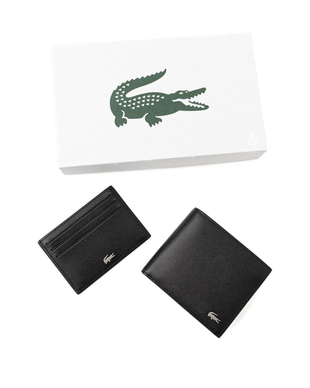 Lacoste Black Logo-Print Wallet for men