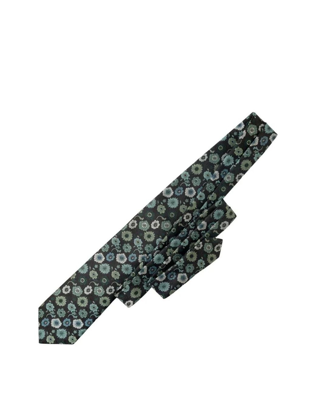 Elizabetta Green Pergola Floral-Jacquard Tie for men