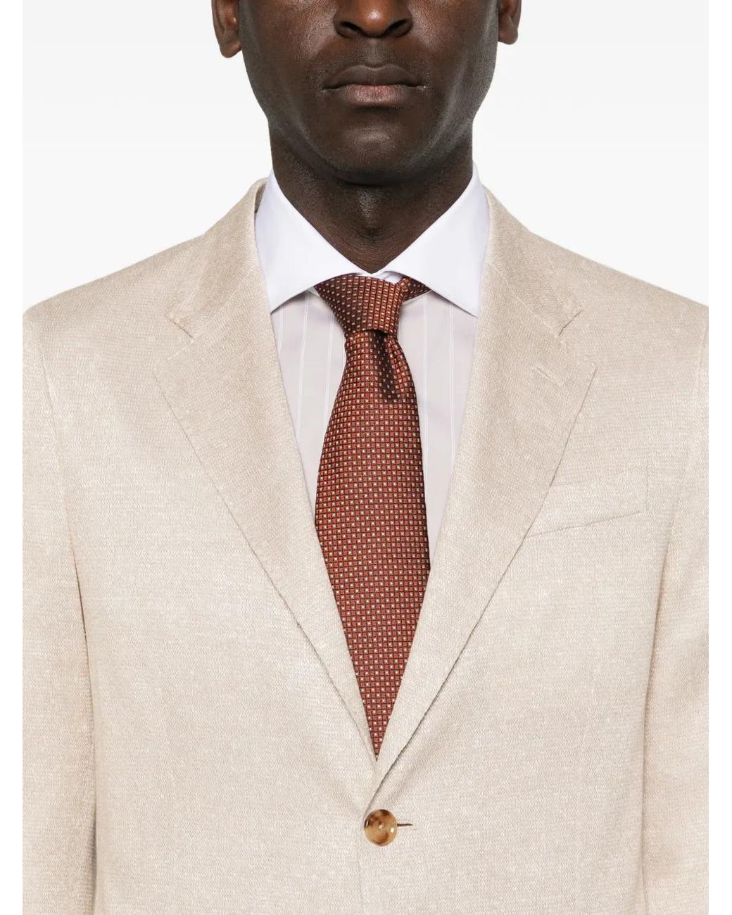 Lardini White Single-Breasted Blazer for men