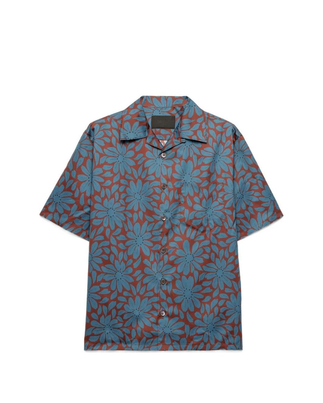 Prada Blue Chemise À Manches Courtes for men