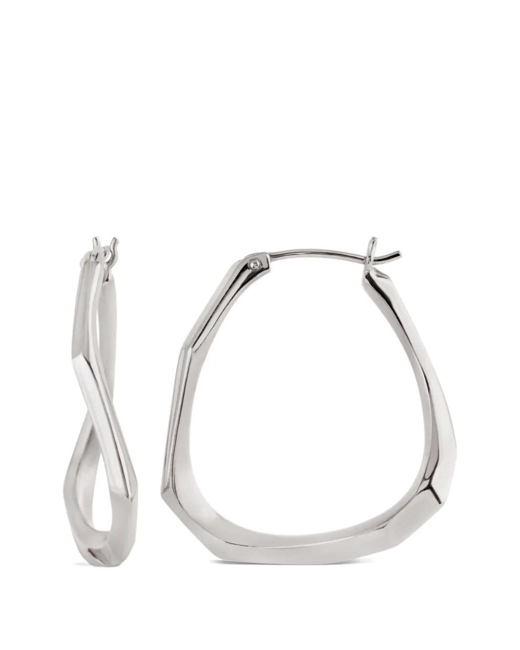 Dinny Hall White Thalassa Medium Hoop Earrings