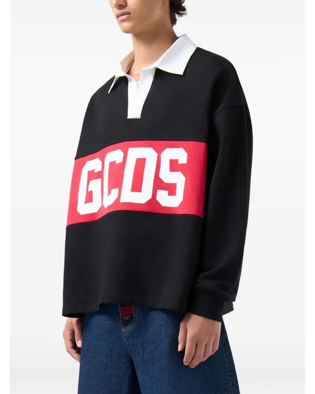 Gcds Sweater Met Logoprint in het Black voor heren