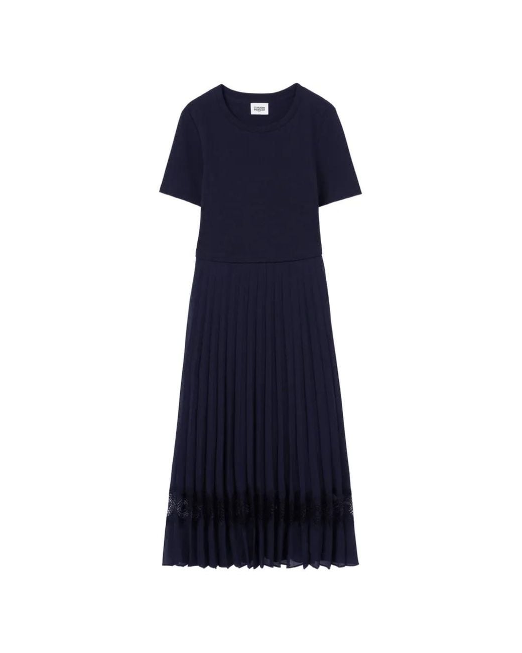 Claudie Pierlot Black Panelled Midi Dress